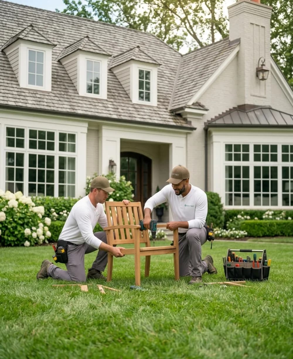 An East West Maintenance crew making repairs on a property